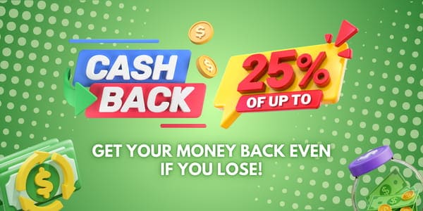 Fishing arcade promotional banner with jackpot catch artwork